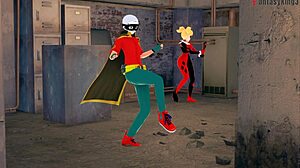 robin caught watchin harley quinn halloween sheer tits full movie