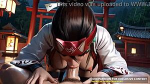 Kiriko's blowjob feels amazing then doggystyle fuck and dick ride in temple uncensored 3d overwatch