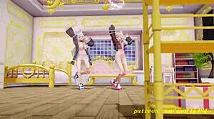 check out this fun novr mmd fuwamoco dance turning into wild 3d hololive hentai vibes