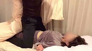 i sneakily filmed my sleeping girlfriend pranking her until creampie real amateur couple bedroom fun