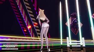 mmd sistar touch my body ahri's sexy kpop dance in league of legends costume has me throbbing uncensored 4k 60fps.