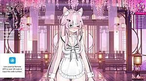 E-Girl Vtuber Model Squirts in Naughty Schoolgirl Maid Outfit