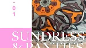 Thick ebony anime milf wife hides sundress cum secrets underneath both thighs