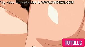 stepmom sneaks up on stepson stroking his cock in hentai taboo scene