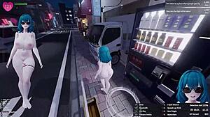 manaka flashes big tits futa downtown hey wanna see uncensored exhibitionism?