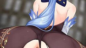 imagine ganyu riding your cock cowgirl style all erotic and wet