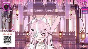 E-Girl Vtuber Model Squirts in Naughty Schoolgirl Maid Outfit