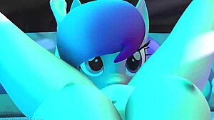 sexy earth pony and unicorn lesbian lovers grind big tits pussies in bedroom bliss