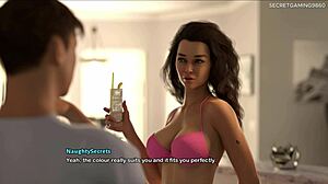 hot stepmom bikini teases horny stepson big oppai bimbo dream game seduction