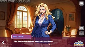 I can't stop watching Lucia's ending scene getting filled deep in this hentai game story