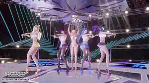 ahri and akali lead secret number kpop dance in sexy league costumes mmd hentai uncensored