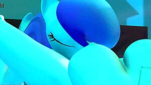 sexy earth pony and unicorn lesbian lovers grind big tits pussies in bedroom bliss