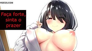 Kurumi Tokisaki's JOI Femdom Commands Drive You Wild in Portuguese Hentai Jerk Off Instructions!