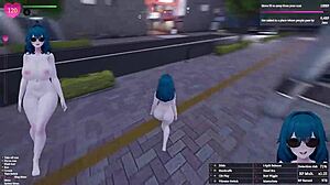 manaka flashes big tits futa downtown hey wanna see uncensored exhibitionism?