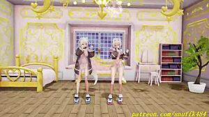 check out this fun novr mmd fuwamoco dance turning into wild 3d hololive hentai vibes