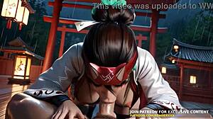 Kiriko's blowjob feels amazing then doggystyle fuck and dick ride in temple uncensored 3d overwatch