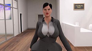 whoa, this hot milf's huge tits bounce as her bbc boss rams her curvy ass deep!