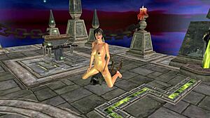 你敢信？这纹身辣妹在寺庙石头上磨逼？！