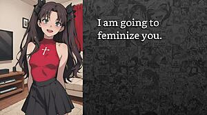 rin tohsaka makes you her sissy girlfriend joi with cock handling anal humiliation training