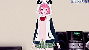 Saku Sasaki and Ange Katrina's Intense Creampie Sex in Nijisanji Vtuber Hentai