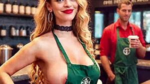 A Sexy Waitress Serves Up Tempting Cafe Curves in AI Hentai