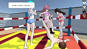 顺从女仆奴隶CFNM动漫游戏BDSM踢蛋爆蛋