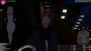 old man spies cute robot dildo squirt in fitting room