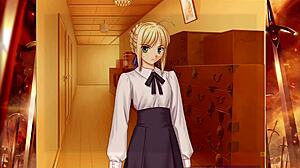 Fate Stay Night Realta Nua 大奶Saber骑乘巨屌狂操