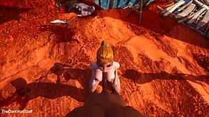 village guard pounds slave girl anal doggystyle cowgirl creampie at ranch