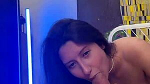 What if petite tattooed brunette babe joins big ass big tits orgy swallowing cum at college party?