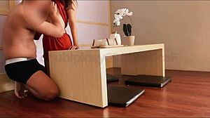 lucky fan facefucks juicy japanese milf's swollen pussy lips till creampie overflow