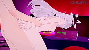 himari and neru from blue archive go wild with intense creampie sex in hentai game