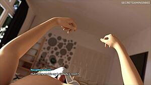 blonde bimbo stepmom's tits bounce wildly as horny stepson and friend fuck her senseless