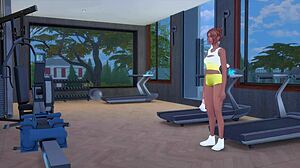 Gym sluts go crazy licking squirting in lesbian anime hentai SFM orgy!