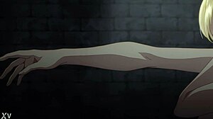 doesn't this big tits blonde anime babe's striptease make you wanna grab those huge boobs and ass?