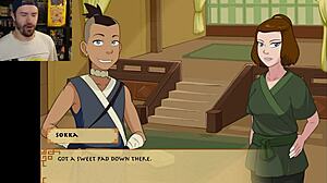 avatar's teen babe gives feet handjob blowjob before missionary creampie in game