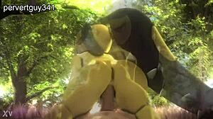 mawile sways big ass tits in furry pokemon cum dance compilation