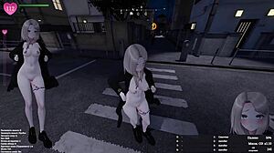 She shamelessly rams huge dildo deep in pussy outdoors, squirting wildly in public giant robot view!