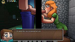 i'm so horny for alex's gloryhole blowjob in hornycraft animation