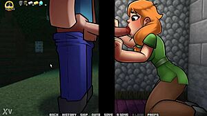 i'm so horny for alex's gloryhole blowjob in hornycraft animation