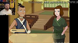 avatar's teen babe gives feet handjob blowjob before missionary creampie in game