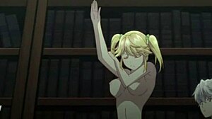 doesn't this big tits blonde anime babe's striptease make you wanna grab those huge boobs and ass?