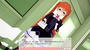 cosplay girl flashes panties during club recruitment! wild 3d hentai tease