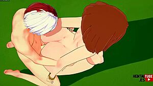 My Hero Academia Todoroki Ochako Handjob Fuck on UA Rooftop Uncensored