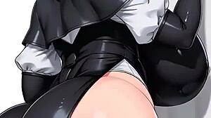 that nun with the huge ass and divine body bounces in anime hentai