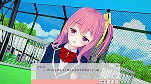 cosplay girl flashes panties during club recruitment! wild 3d hentai tease