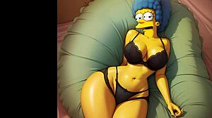 whoa marge simpson looks so hot naked and super sensual in this erotic simpsons scene
