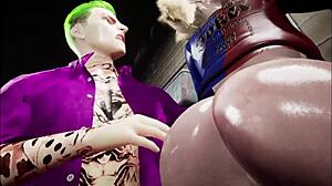 哈莉奎茵小丑硬肛大奶狗爬打屁股