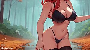 Latex Lingerie Big Boobs Hard Nipples Sexy Dance Thrills