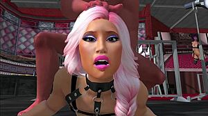 尼基莫尼黑妞妓女脱衣挑逗大黑屌口交